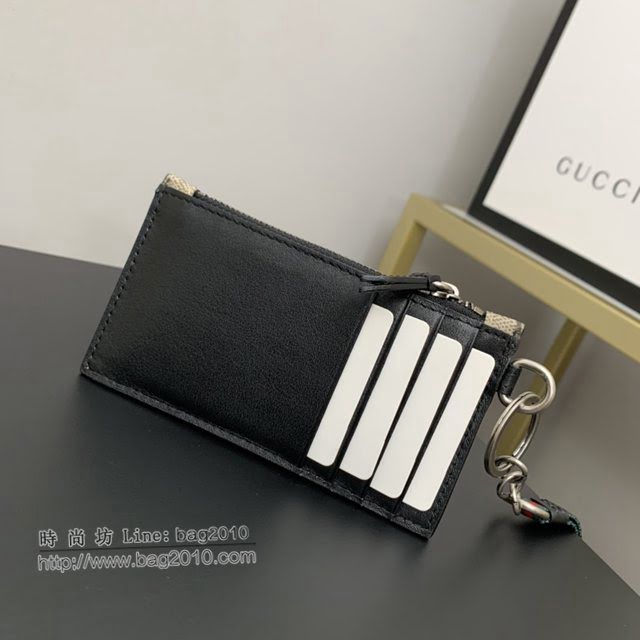 Gucci男包 古驰蜜蜂印花图案拉链卡包零钱包 Gucci手拿零钱包 523903  gdj1568